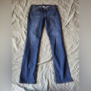 Natural Reflections Women's Boot Cut Jeans in Dark Blue Denim